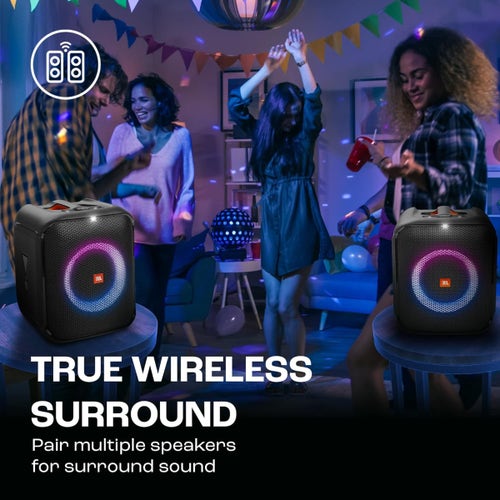 JBL PartyBox Encore Essential Bluetooth Party Speaker with JBL Pro Sound, IPX4 Splash proof, 100 Watt RMS Microphone Input.   ⭐⭐⭐⭐⭐(4.9/5)