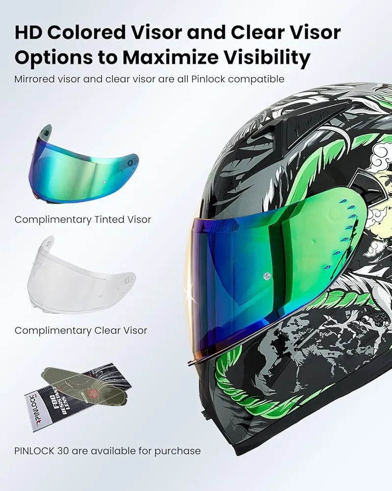 ILM Motorcycle Helmet Full Face Casco DOT Model. ⭐⭐⭐⭐⭐ (4.9/5)