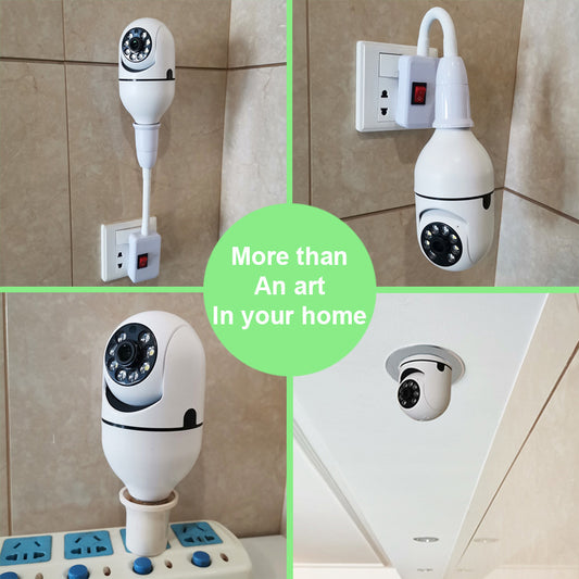 WiFi CAMERA 1080P Bulb 4X Zoom Camera E27 Home 5GWiFi Alarm Monitor.  ⭐⭐⭐⭐⭐(4.9/5)