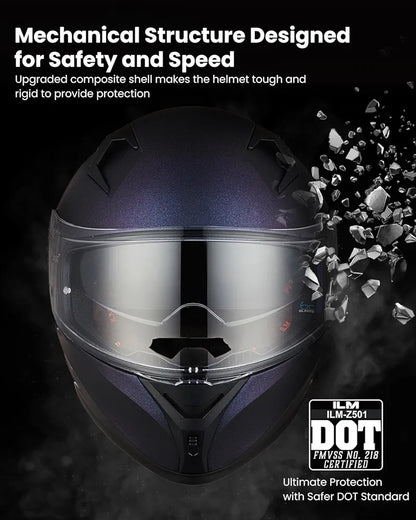 ILM Motorcycle Helmet Full Face Casco DOT Model.            ⭐⭐⭐⭐⭐ (4.9/5)