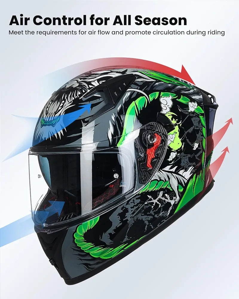 ILM Motorcycle Helmet Full Face Casco DOT Model.            ⭐⭐⭐⭐⭐ (4.9/5)