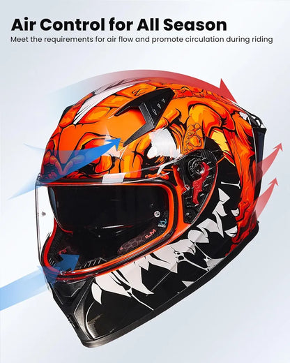 ILM Motorcycle Helmet Full Face Casco DOT Model.            ⭐⭐⭐⭐⭐ (4.9/5)