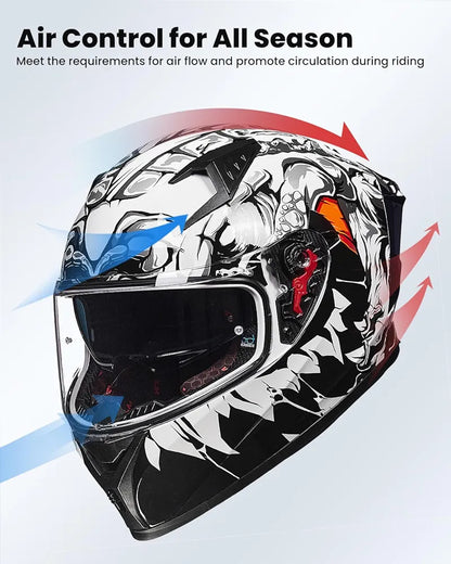 ILM Motorcycle Helmet Full Face Casco DOT Model.            ⭐⭐⭐⭐⭐ (4.9/5)