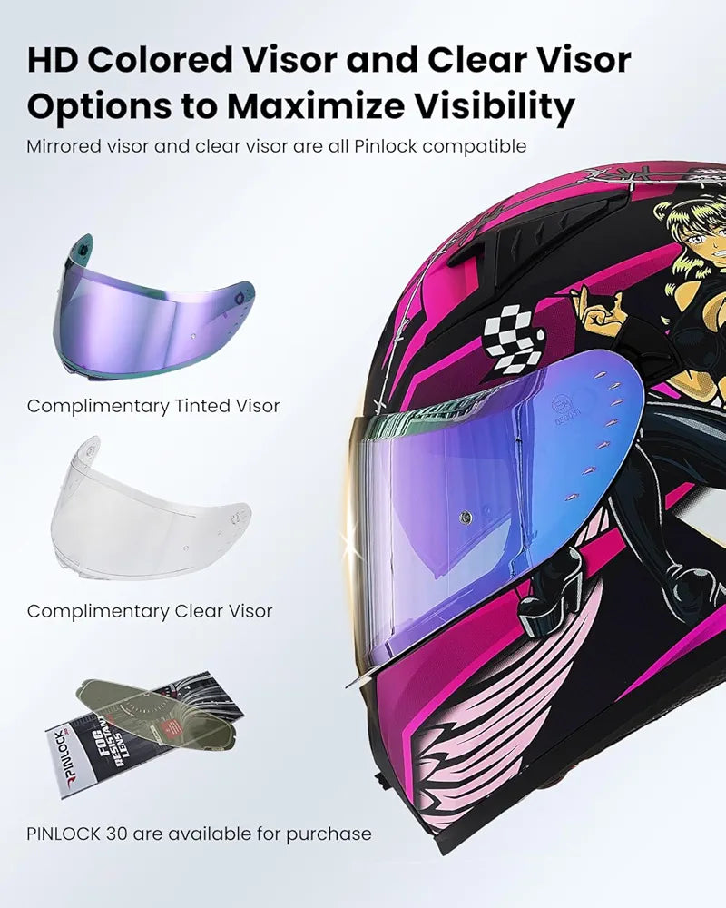ILM Motorcycle Helmet Full Face Casco DOT Model.            ⭐⭐⭐⭐⭐ (4.9/5)