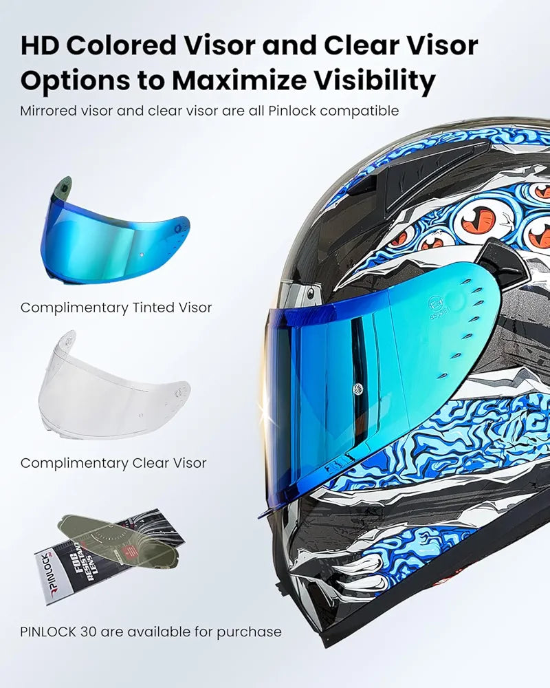 ILM Motorcycle Helmet Full Face Casco DOT Model.            ⭐⭐⭐⭐⭐ (4.9/5)