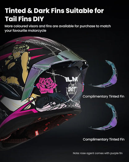 ILM Motorcycle Helmet Full Face Casco DOT Model.            ⭐⭐⭐⭐⭐ (4.9/5)
