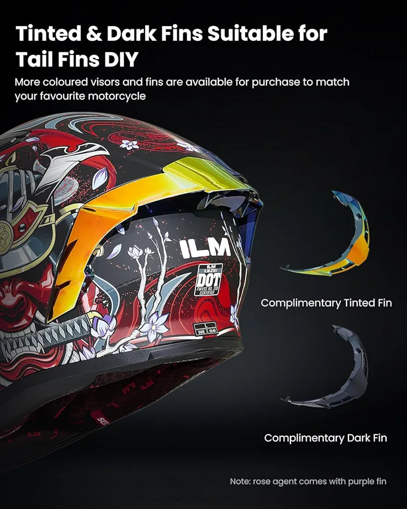 ILM Motorcycle Helmet Full Face Casco DOT Model.            ⭐⭐⭐⭐⭐ (4.9/5)
