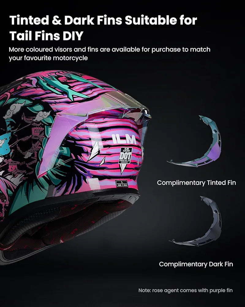 ILM Motorcycle Helmet Full Face Casco DOT Model.            ⭐⭐⭐⭐⭐ (4.9/5)