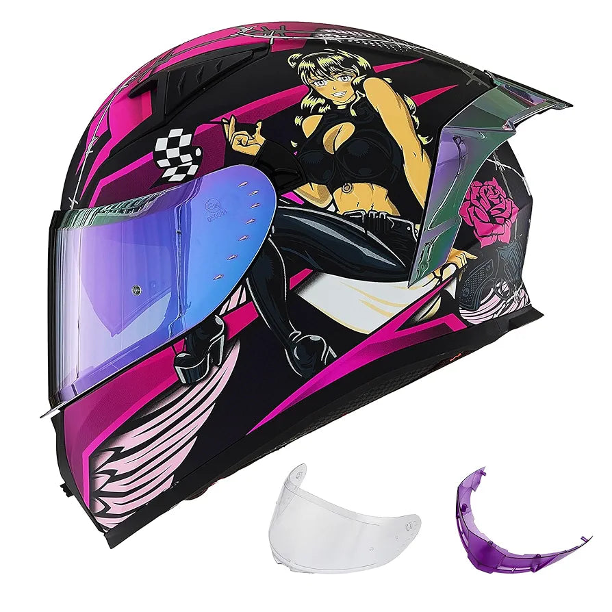 ILM Motorcycle Helmet Full Face Casco DOT Model.            ⭐⭐⭐⭐⭐ (4.9/5)