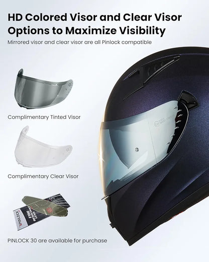 ILM Motorcycle Helmet Full Face Casco DOT Model.            ⭐⭐⭐⭐⭐ (4.9/5)