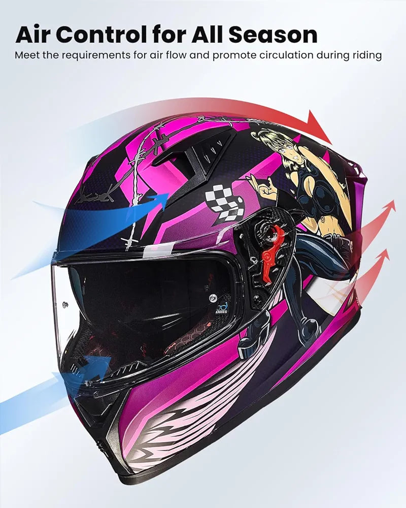 ILM Motorcycle Helmet Full Face Casco DOT Model.            ⭐⭐⭐⭐⭐ (4.9/5)