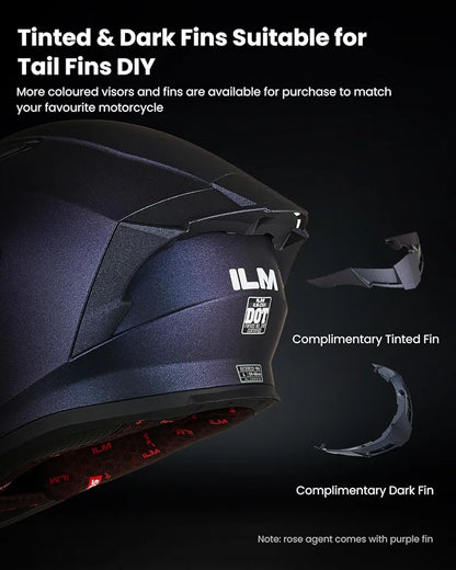 ILM Motorcycle Helmet Full Face Casco DOT Model.            ⭐⭐⭐⭐⭐ (4.9/5)